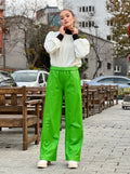 Greeny leather pants