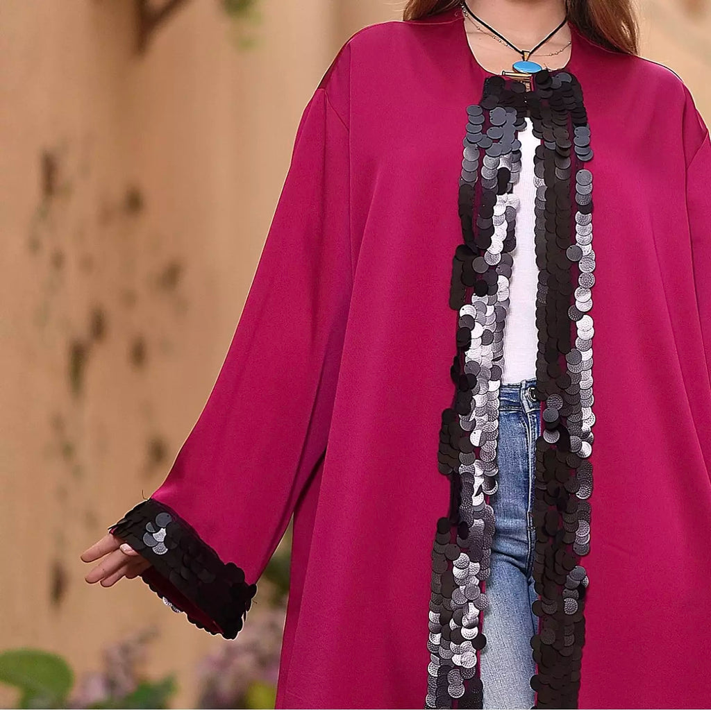 FuchsiaXblack Sequins