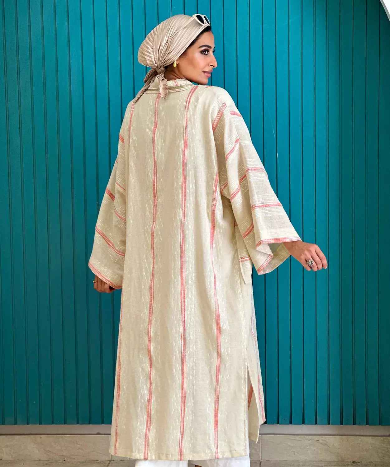 Pure Linen Beige Kaftan