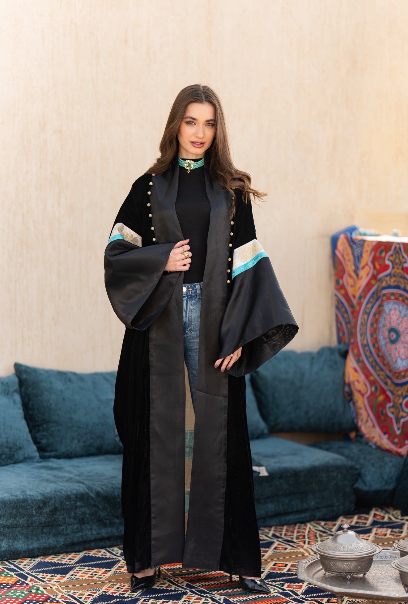 Aqua Noor Kaftan