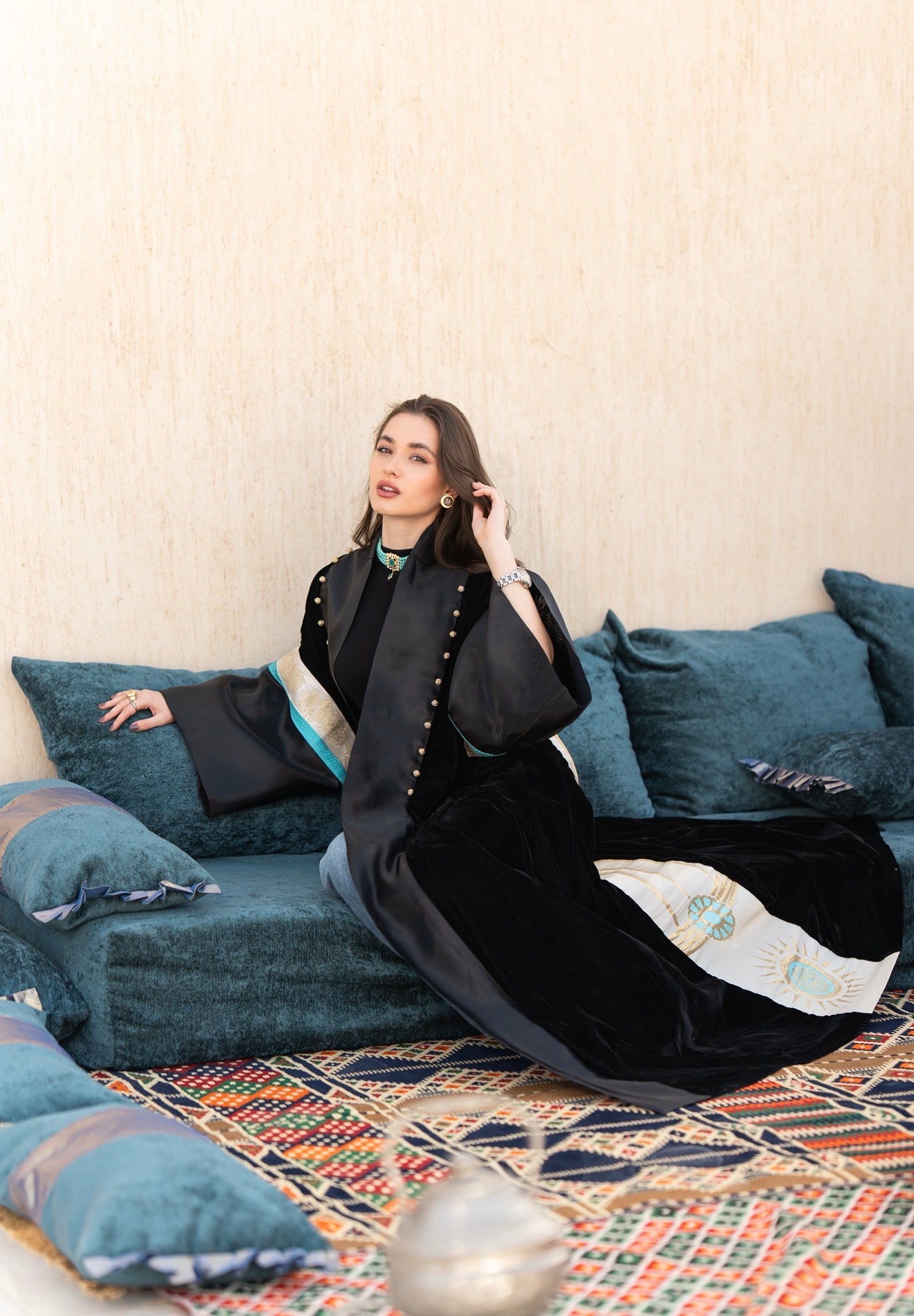 Aqua Noor Kaftan