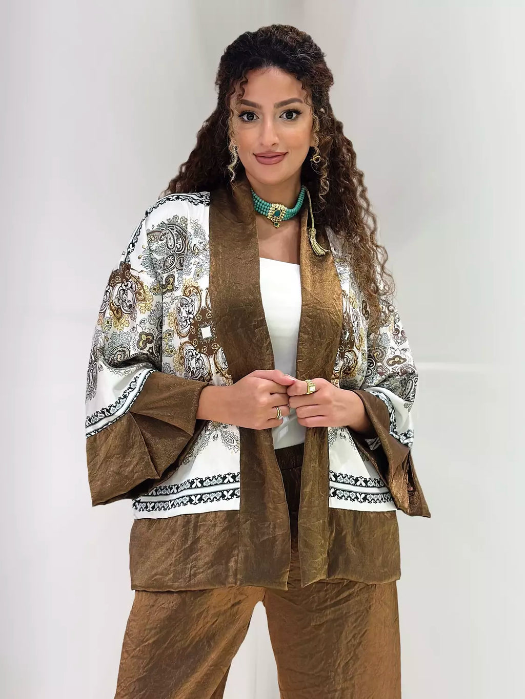 Metallic brown shine set