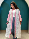 Rose linen cardigan